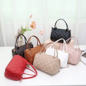 Embroidered Diamond Quilted Crossbody Bag